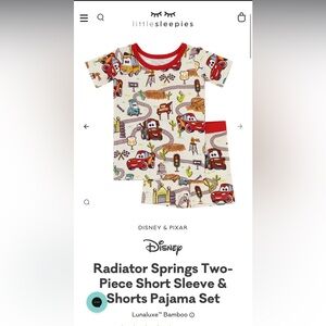 Little Sleepies Disney Cars Two-Piece Short Sleeve & Shorts Pajamas